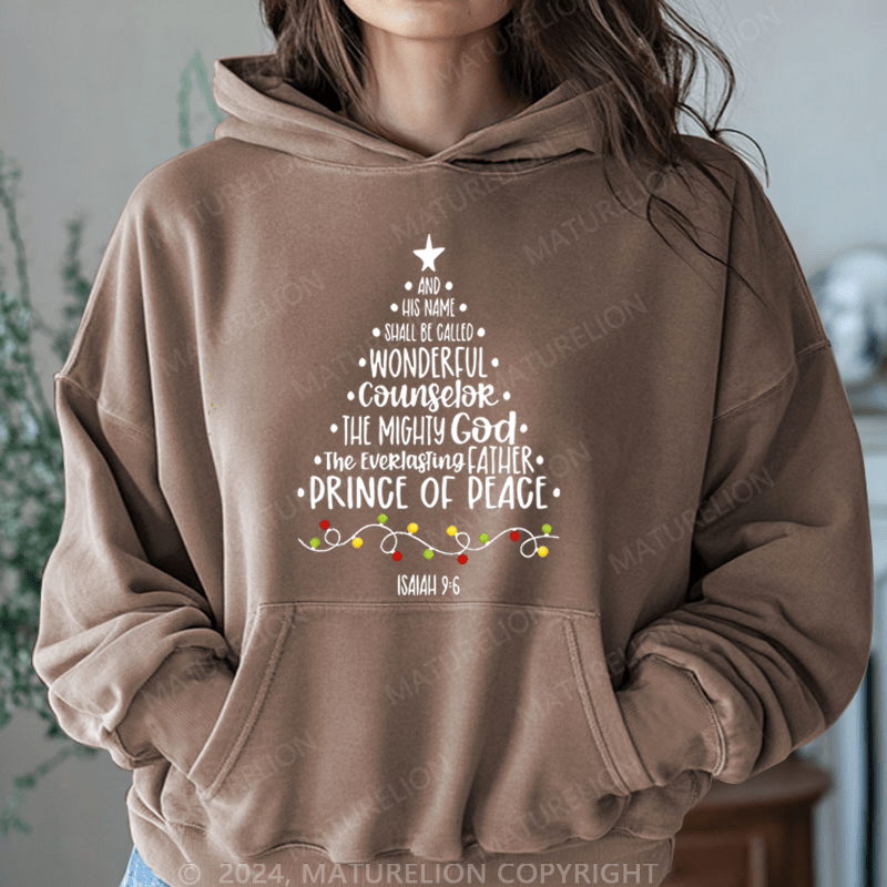 Maturelion Christmas Hoodie His Name Shall Be Called Wonderful Counselor Women Hoodie