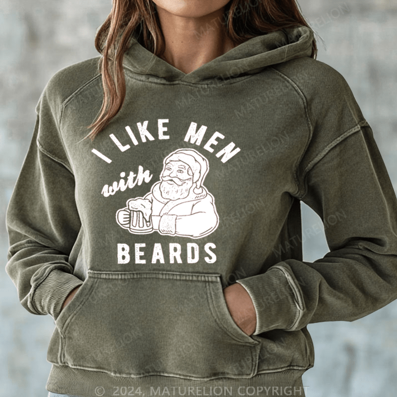 Maturelion Christmas Hoodie I Like Men Beards Women Hoodie