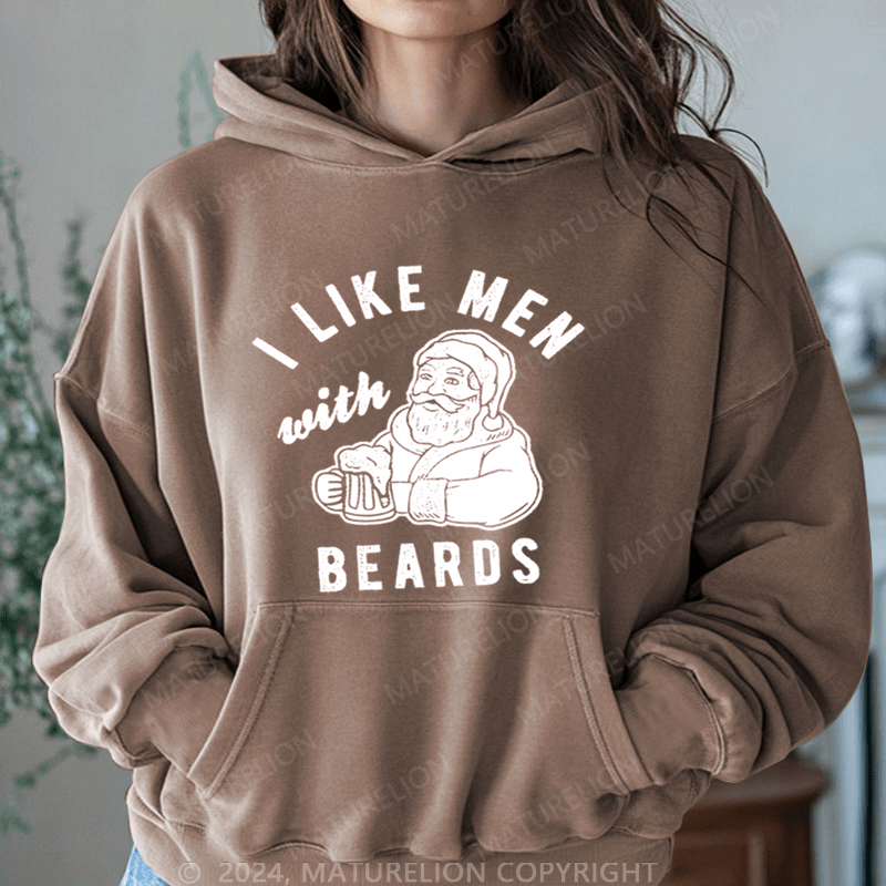 Maturelion Christmas Hoodie I Like Men Beards Women Hoodie