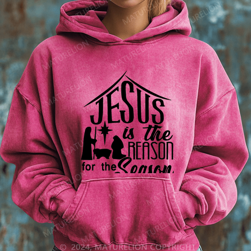 Maturelion Christmas Hoodie Juses Is The Season For The Season Women Hoodie