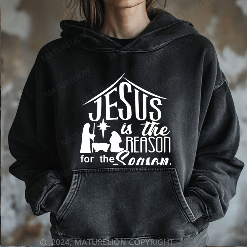 Maturelion Christmas Hoodie Juses Is The Season For The Season Women Hoodie