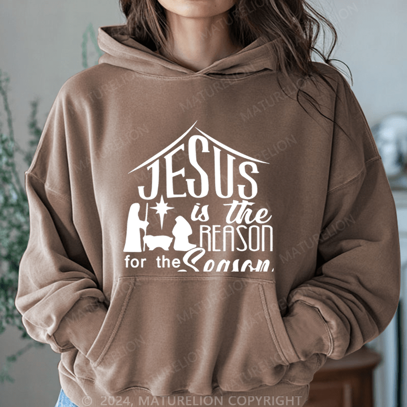 Maturelion Christmas Hoodie Juses Is The Season For The Season Women Hoodie