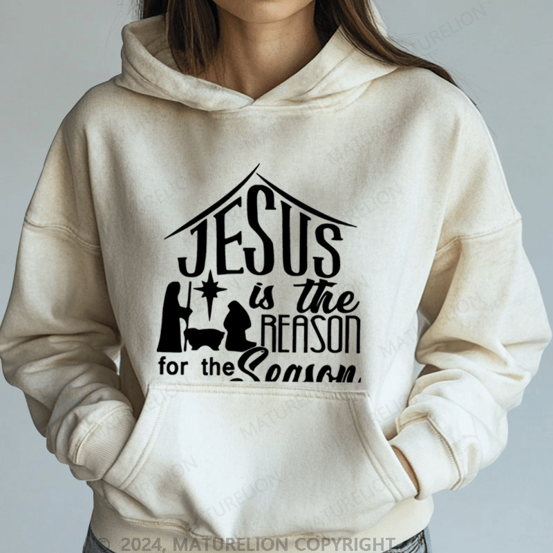 Maturelion Christmas Hoodie Juses Is The Season For The Season Women Hoodie