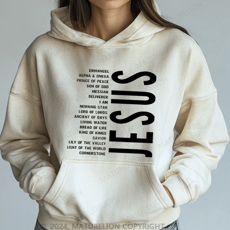 Maturelion Christmas Hoodie Juses Merry Christmas Women Hoodie