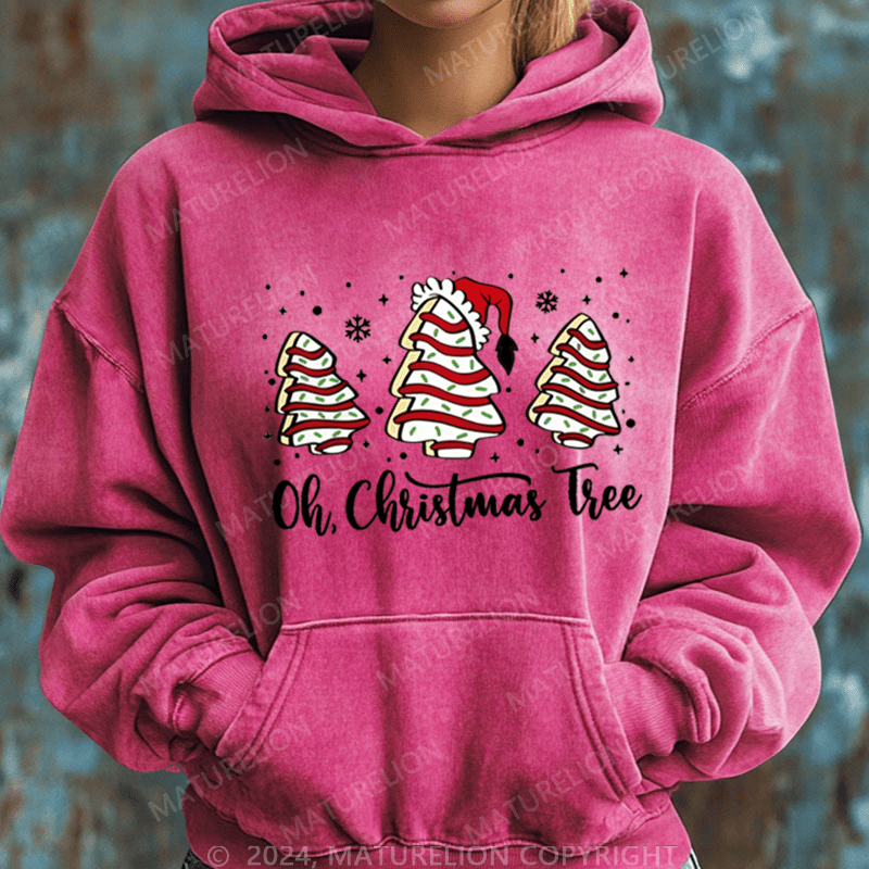 Maturelion Christmas Hoodie Oh Christmas Tree Women Hoodie