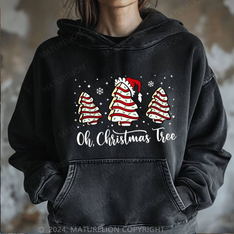 Maturelion Christmas Hoodie Oh Christmas Tree Women Hoodie