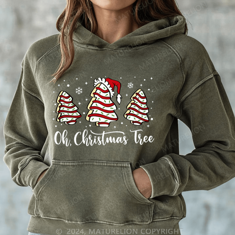 Maturelion Christmas Hoodie Oh Christmas Tree Women Hoodie