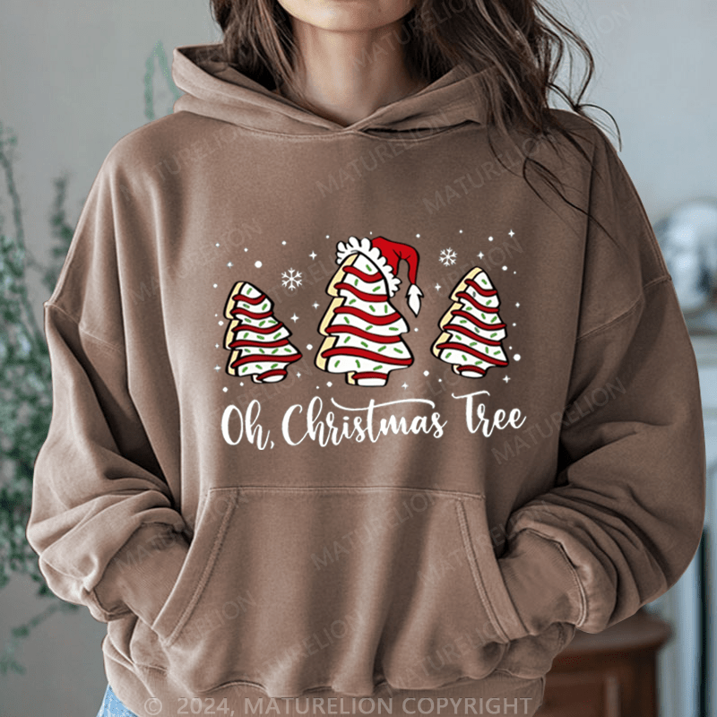 Maturelion Christmas Hoodie Oh Christmas Tree Women Hoodie