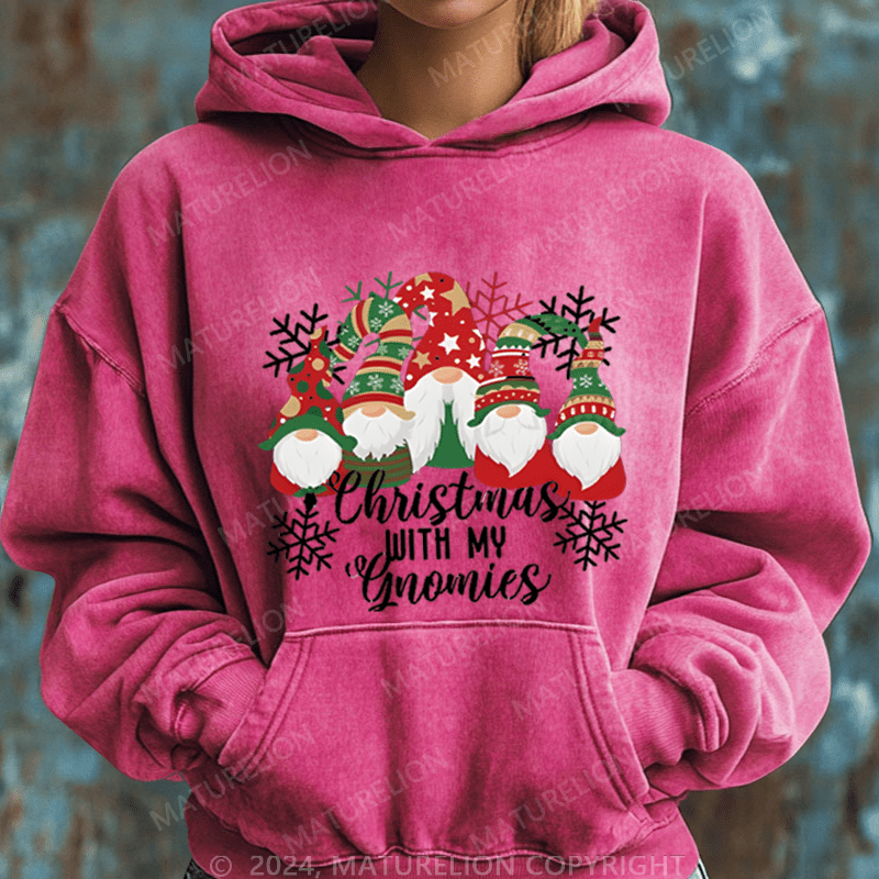 Maturelion Christmas Hoodie With My Gnomies Women Hoodie