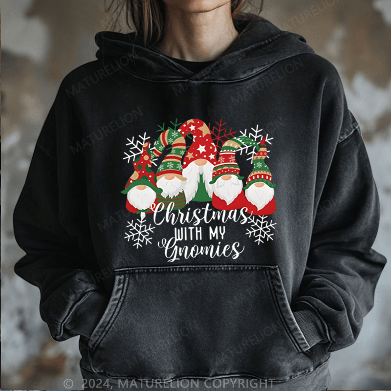 Maturelion Christmas Hoodie With My Gnomies Women Hoodie