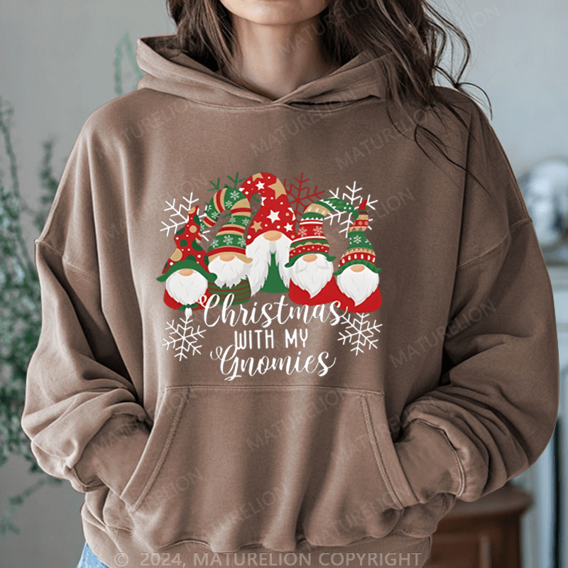 Maturelion Christmas Hoodie With My Gnomies Women Hoodie