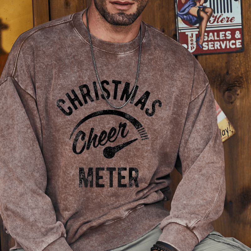 Maturelion Christmas Sweatshirt Cheer Meter Custom Sweatshirt