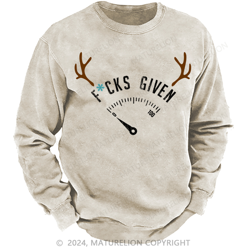 Maturelion Christmas Sweatshirt Fcks Given Custom Sweatshirt