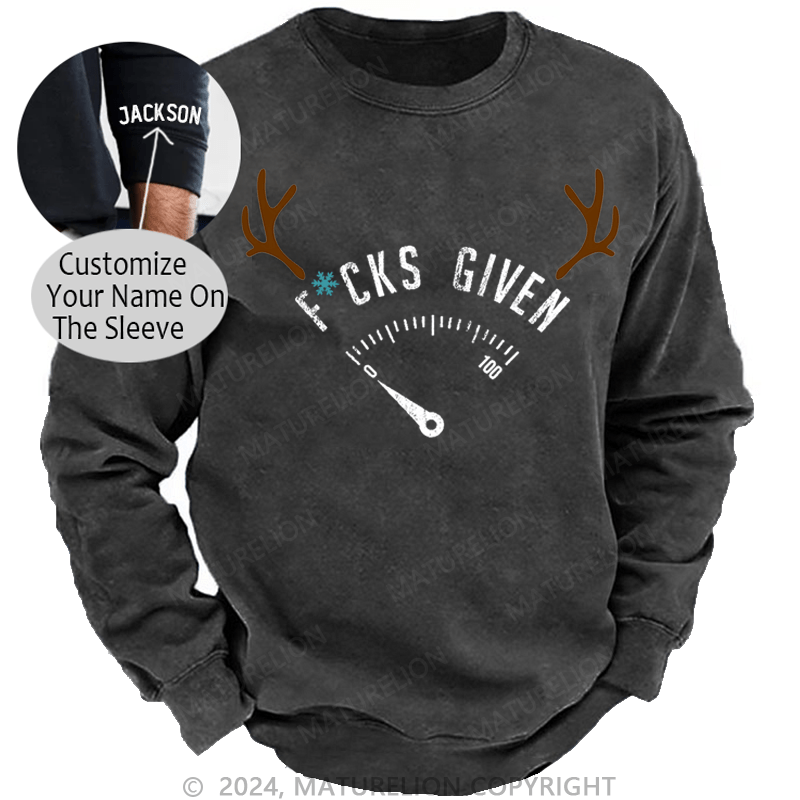 Maturelion Christmas Sweatshirt Fcks Given Custom Sweatshirt