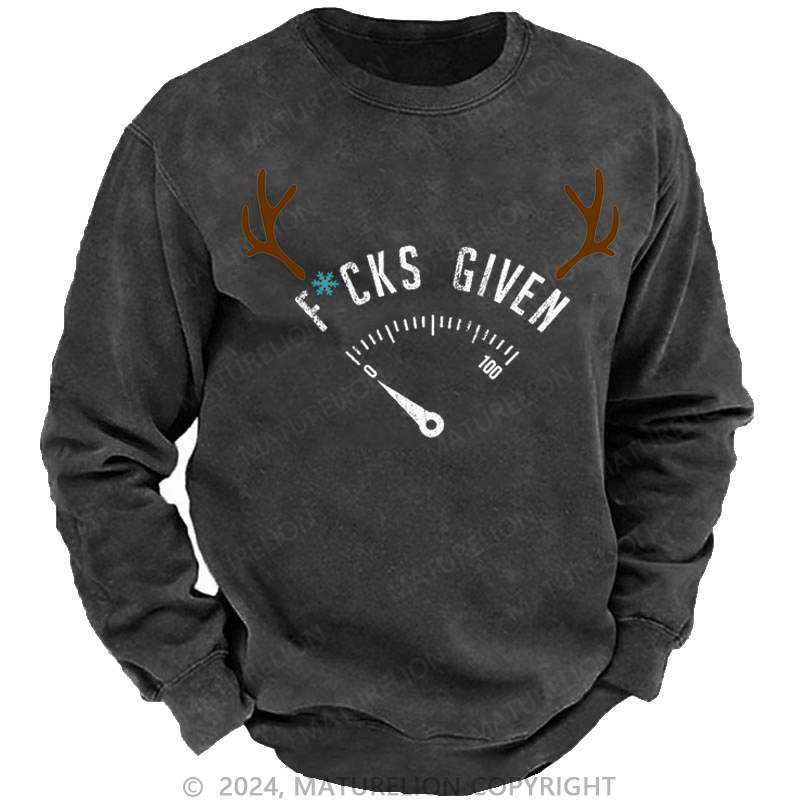 Maturelion Christmas Sweatshirt Fcks Given Custom Sweatshirt