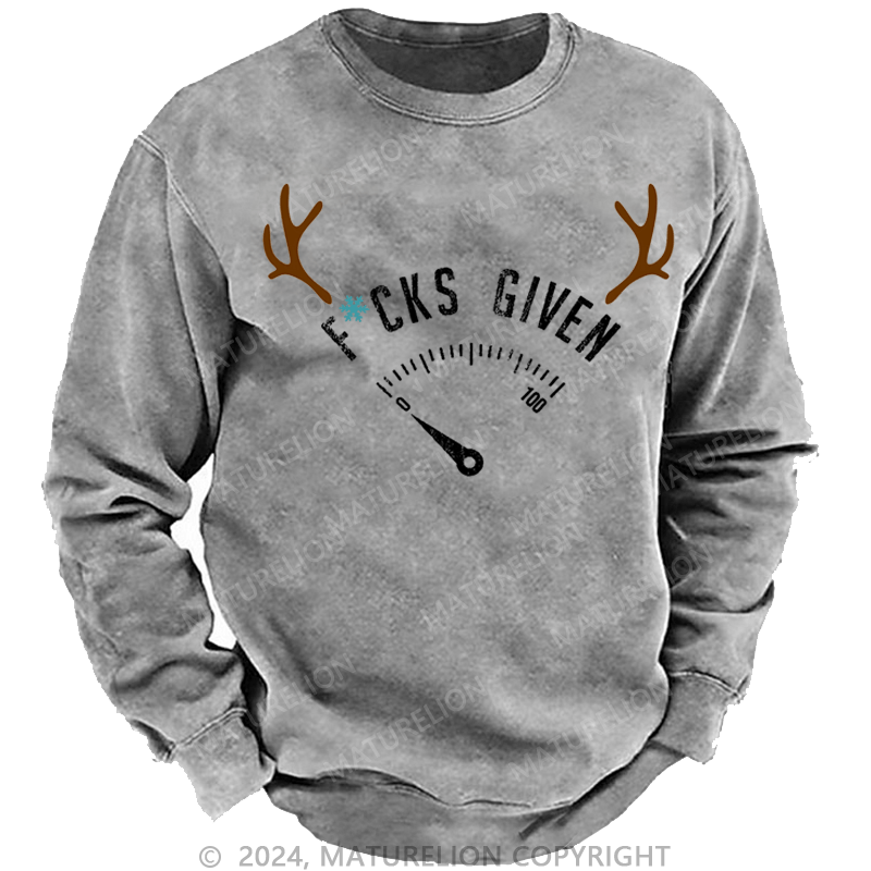 Maturelion Christmas Sweatshirt Fcks Given Custom Sweatshirt