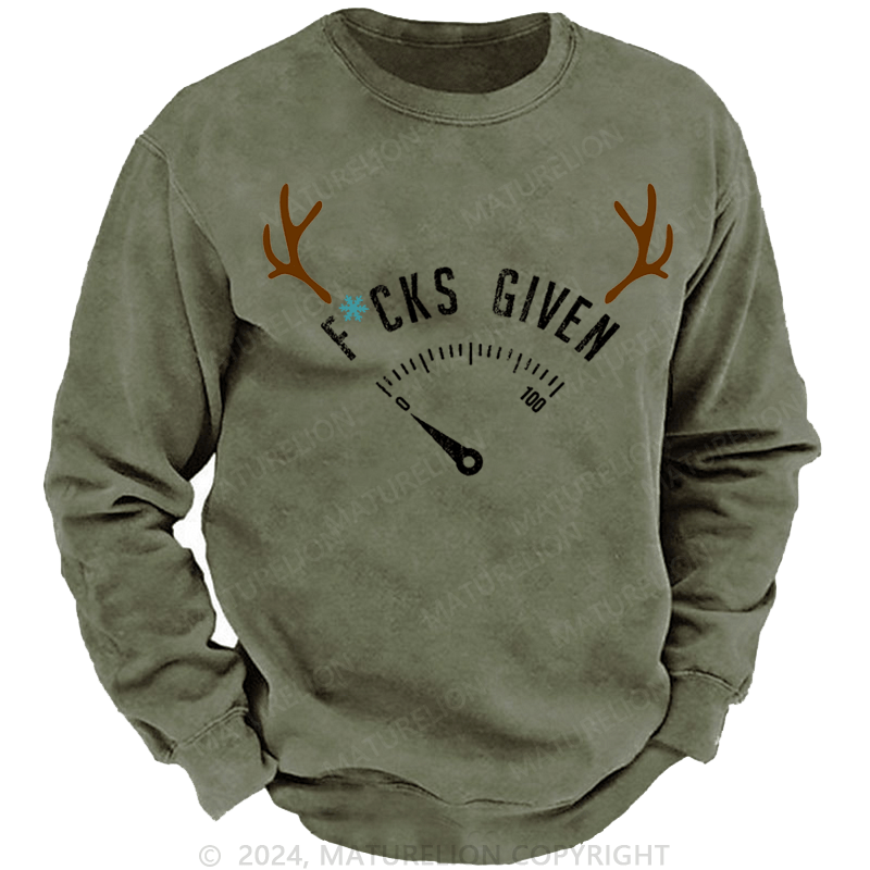 Maturelion Christmas Sweatshirt Fcks Given Custom Sweatshirt