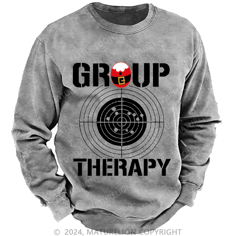 Maturelion Christmas Sweatshirt Group Therapy Custom Sweatshirt