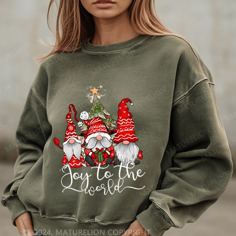 Maturelion Christmas Sweatshirt Joy To The World Women Sweatshirt