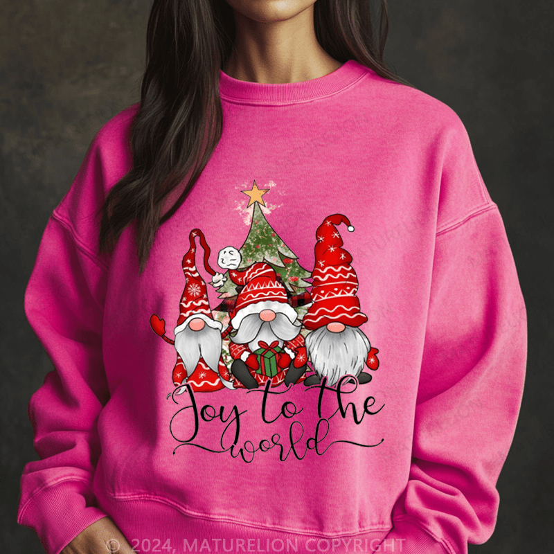 Maturelion Christmas Sweatshirt Joy To The World Women Sweatshirt