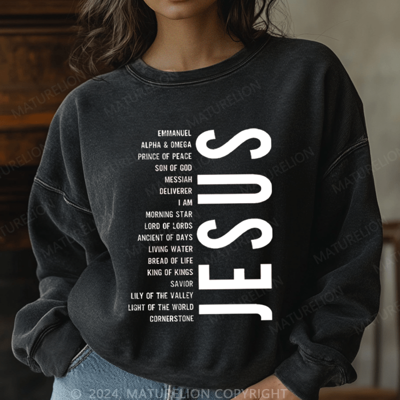 Maturelion Christmas Sweatshirt Juses Merry Christmas Women Sweatshirt