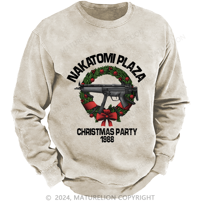 Maturelion Christmas Sweatshirt Nakatomi Plaza Christmas Party 1989 Custom Sweatshirt