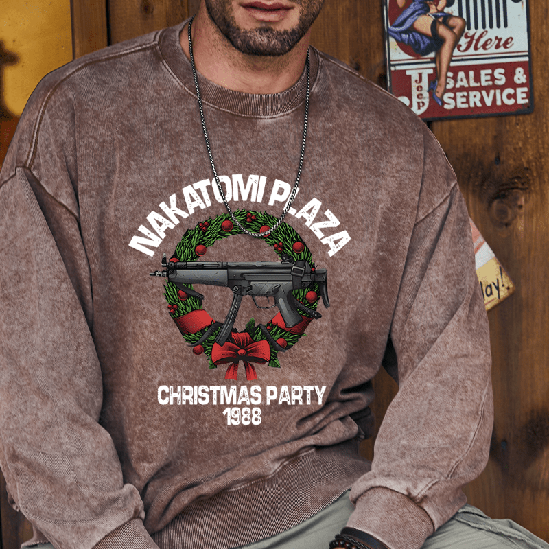 Maturelion Christmas Sweatshirt Nakatomi Plaza Christmas Party 1989 Custom Sweatshirt