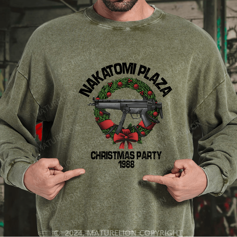 Maturelion Christmas Sweatshirt Nakatomi Plaza Christmas Party 1989 Custom Sweatshirt