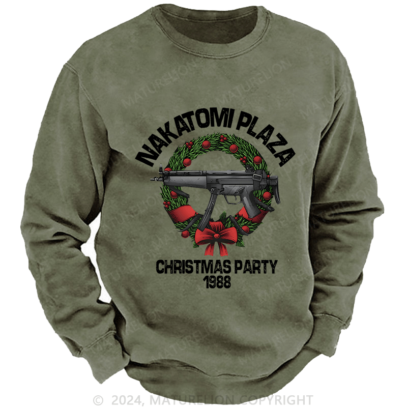 Maturelion Christmas Sweatshirt Nakatomi Plaza Christmas Party 1989 Custom Sweatshirt