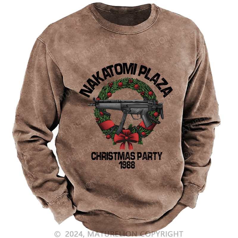 Maturelion Christmas Sweatshirt Nakatomi Plaza Christmas Party 1989 Custom Sweatshirt