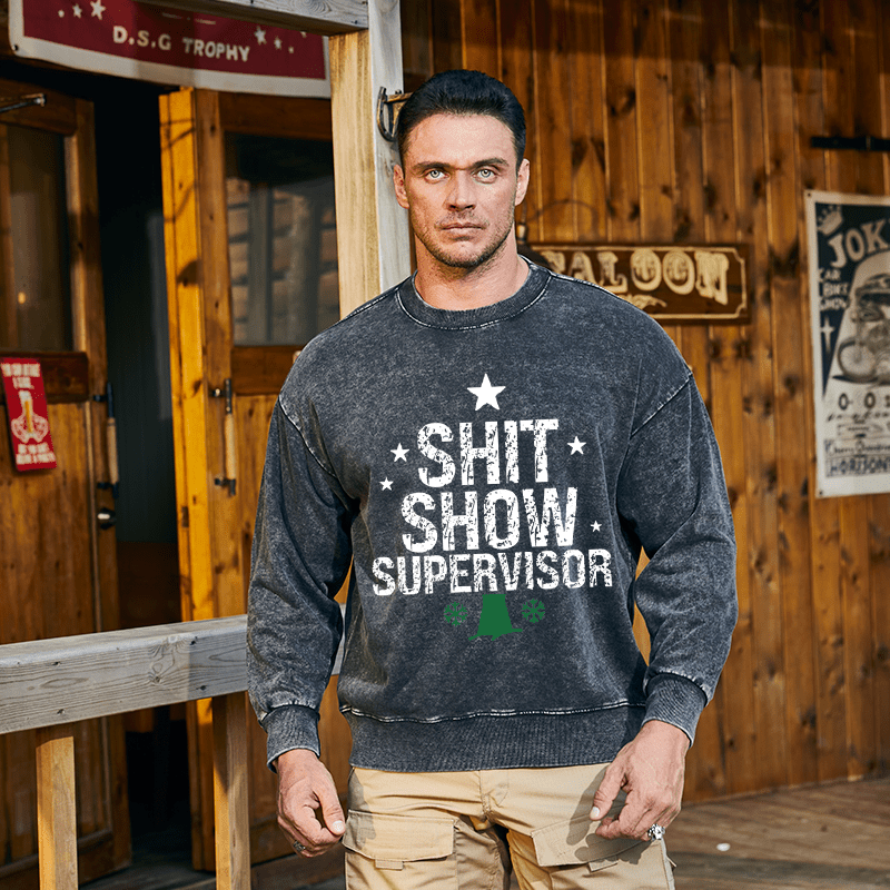 Maturelion Christmas Sweatshirt Sht Show Supervisor Custom Sweatshirt