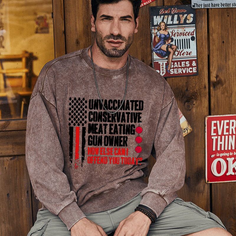 Maturelion Christmas Sweatshirt Unvaccinated Conservative Meat Eating Gun Owner Funny Offended Custom Sweatshirt