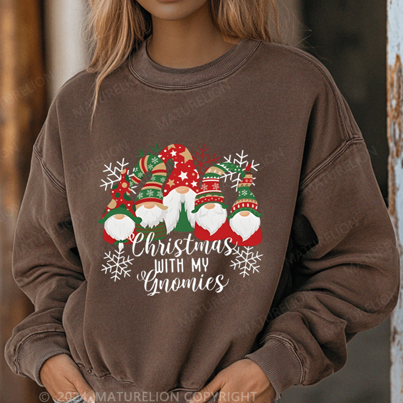 Maturelion Christmas Sweatshirt With My Gnomies Women Sweatshirt