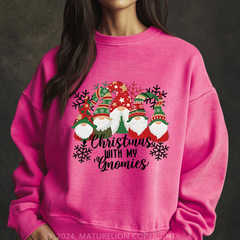 Maturelion Christmas Sweatshirt With My Gnomies Women Sweatshirt