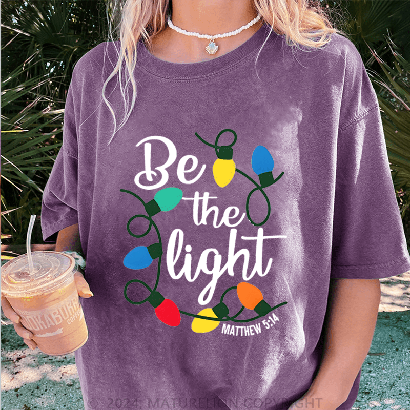 Maturelion Christmas T-Shirt Be The Light Women T-Shirt