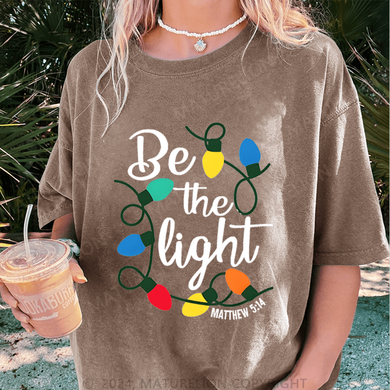 Maturelion Christmas T-Shirt Be The Light Women T-Shirt