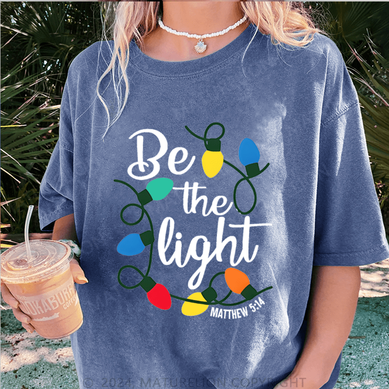 Maturelion Christmas T-Shirt Be The Light Women T-Shirt