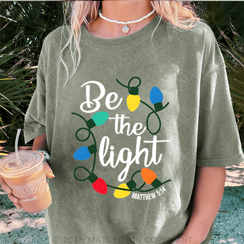 Maturelion Christmas T-Shirt Be The Light Women T-Shirt