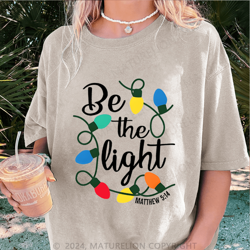 Maturelion Christmas T-Shirt Be The Light Women T-Shirt