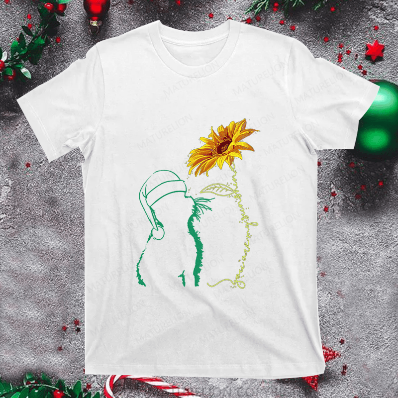 Maturelion Christmas T-Shirt Cat You Are My Sunshine Women T-Shirt