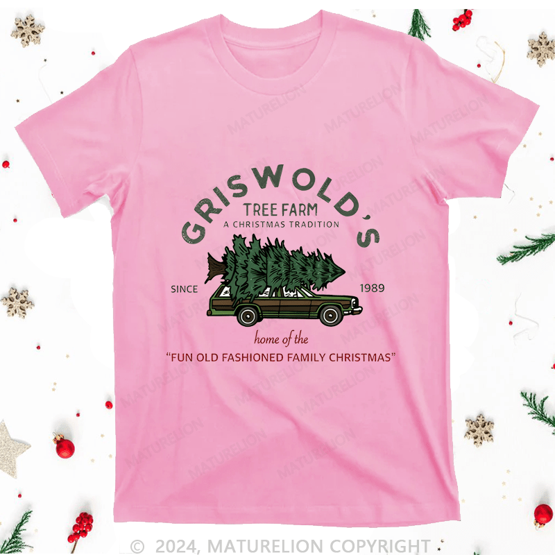 Maturelion Christmas T-Shirt Gris Wold's From Farm A Christmas Tradition Women T-Shirt