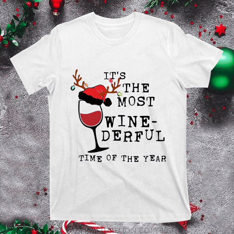 Maturelion Christmas T-Shirt It's The Most Wonderful Time Of The Year Women T-Shirt