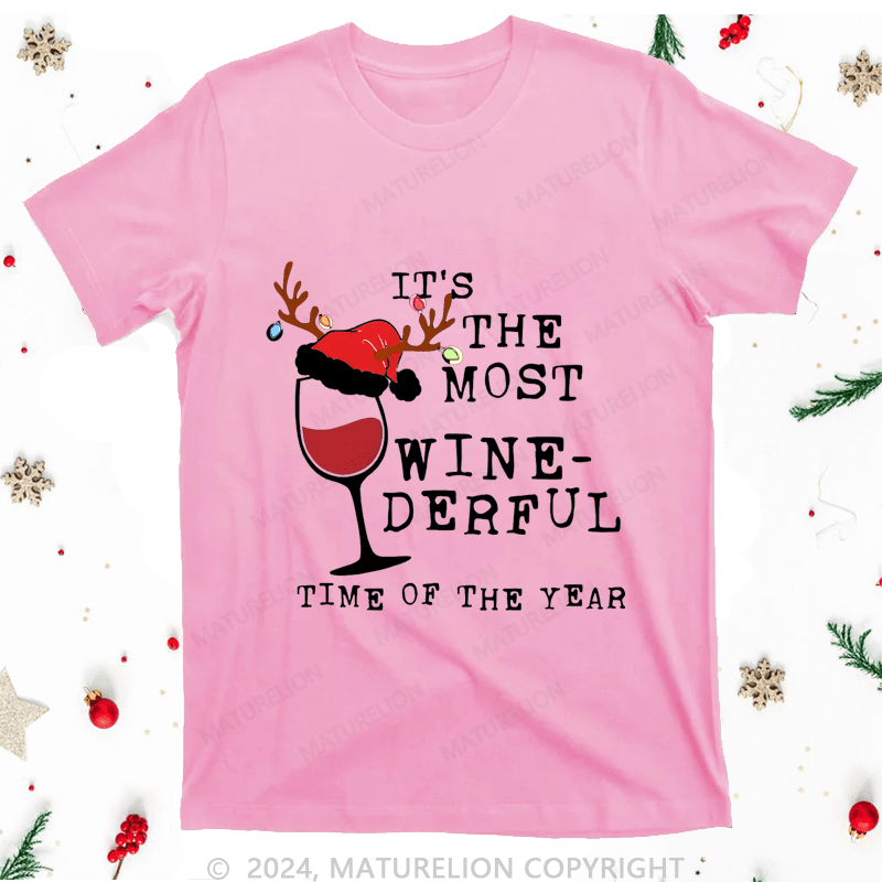 Maturelion Christmas T-Shirt It's The Most Wonderful Time Of The Year Women T-Shirt