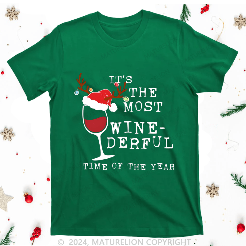 Maturelion Christmas T-Shirt It's The Most Wonderful Time Of The Year Women T-Shirt