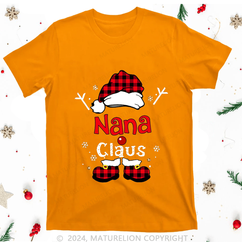 Maturelion Christmas T-Shirt Nana Claus Women T-Shirt