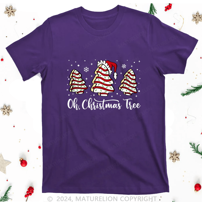 Maturelion Christmas T-Shirt Oh Christmas Tree Women T-Shirt