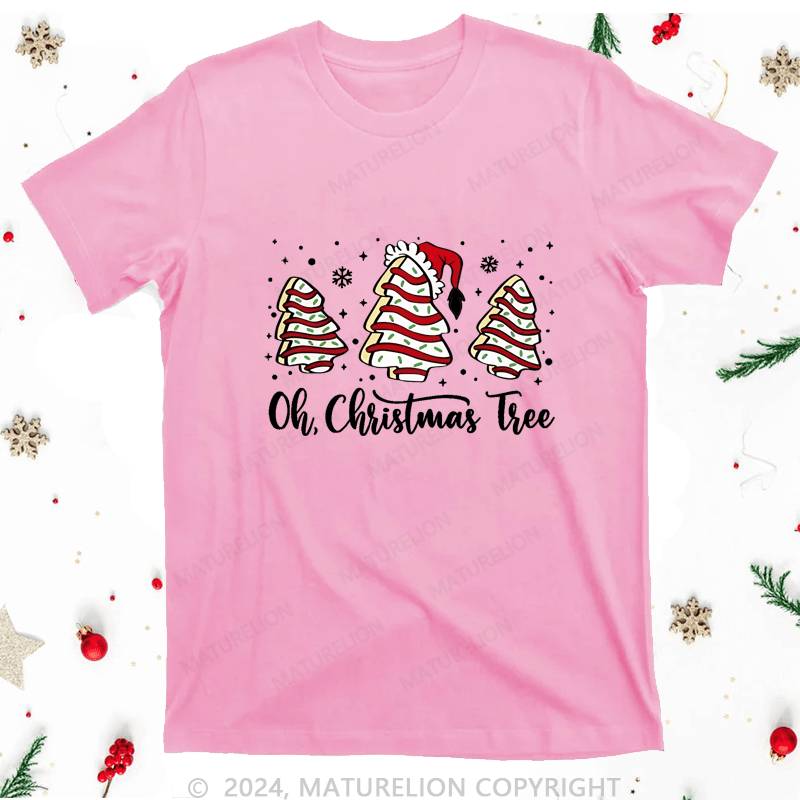 Maturelion Christmas T-Shirt Oh Christmas Tree Women T-Shirt