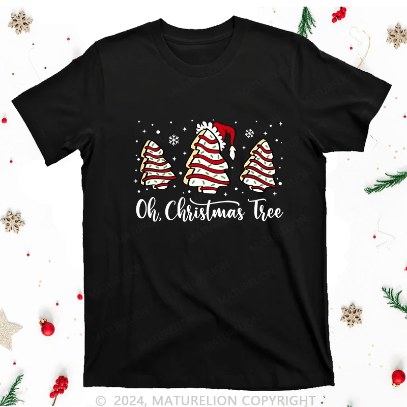 Maturelion Christmas T-Shirt Oh Christmas Tree Women T-Shirt