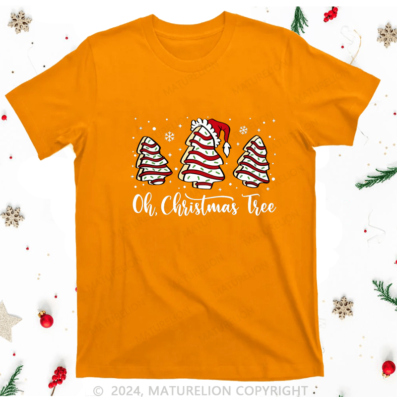 Maturelion Christmas T-Shirt Oh Christmas Tree Women T-Shirt