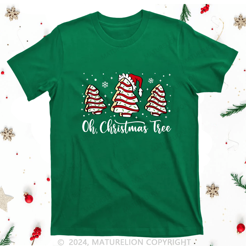 Maturelion Christmas T-Shirt Oh Christmas Tree Women T-Shirt